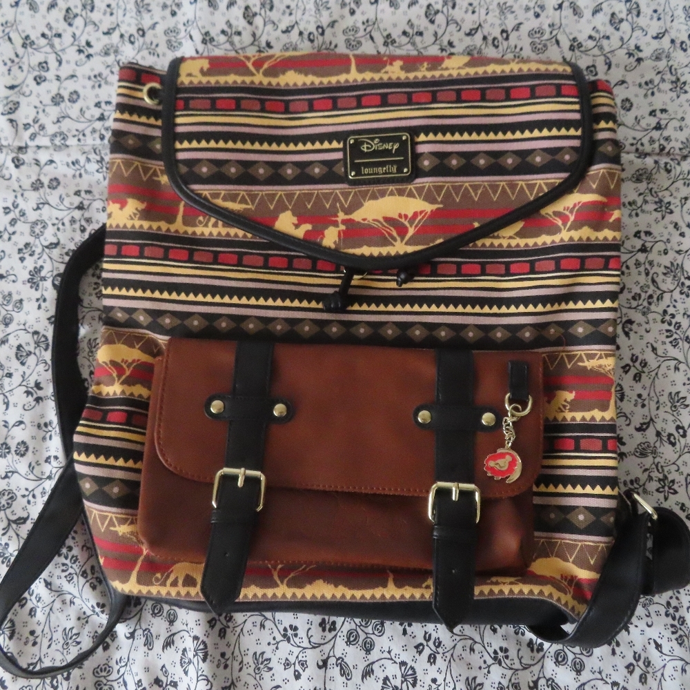 rare Loungefly Disney Lion King Canvas Backpack